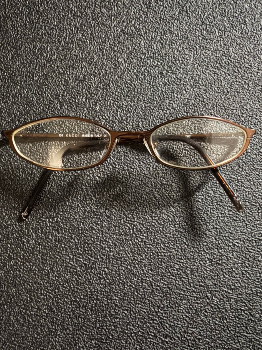 Vintage Gucci GG2706 ZM2 Eyeglasses Brown Bronze Frames Y2K Made in Italy